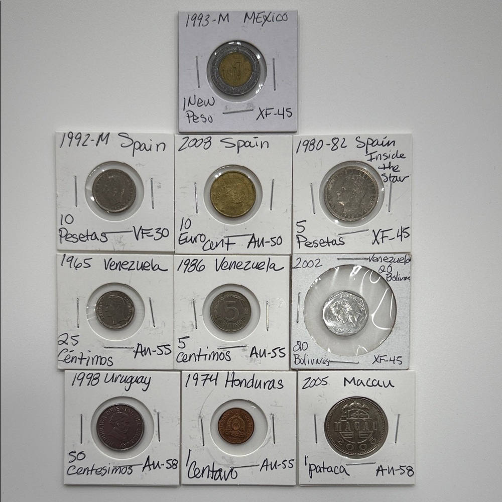 World Coin Collection Set- lot of 10 from various countries